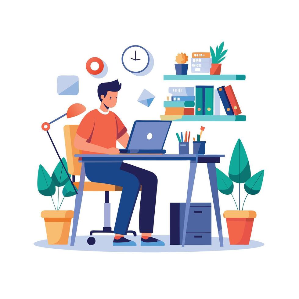 Realistic Office Moments Illustration Concepts vector