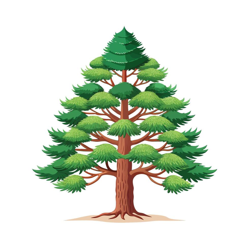 Beautiful Single Big Tree Illustration vector