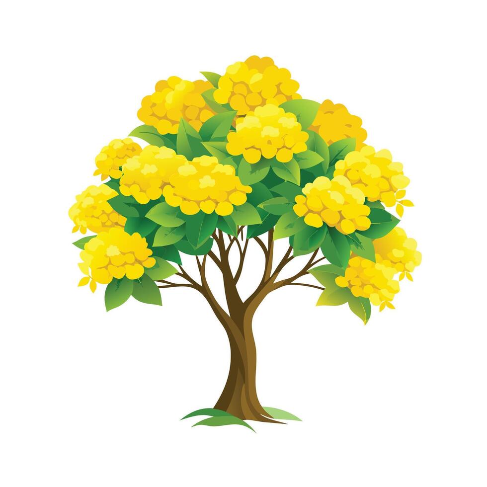 Beautiful Single Big Tree Illustration vector