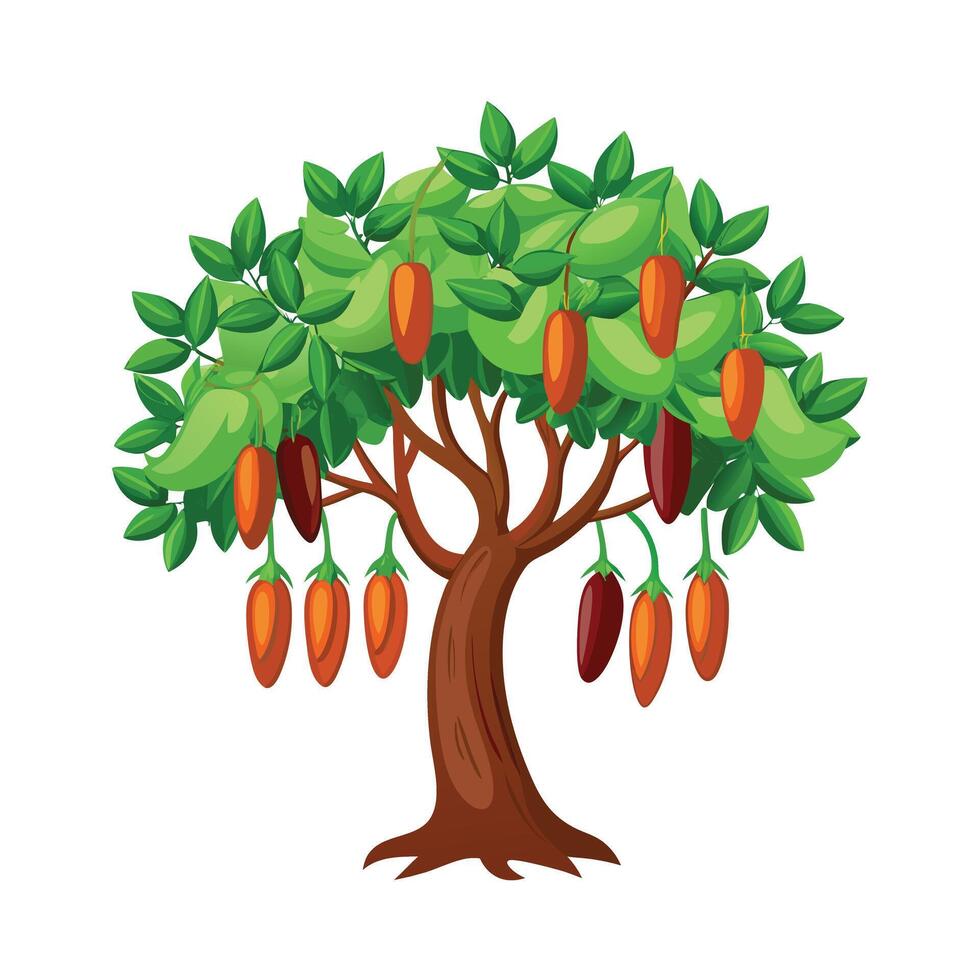 Beautiful Single Big Tree Illustration vector