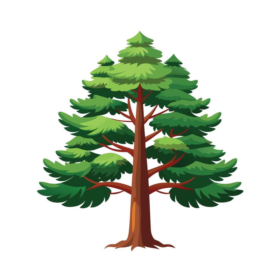 Beautiful Single Big Tree Illustration vector
