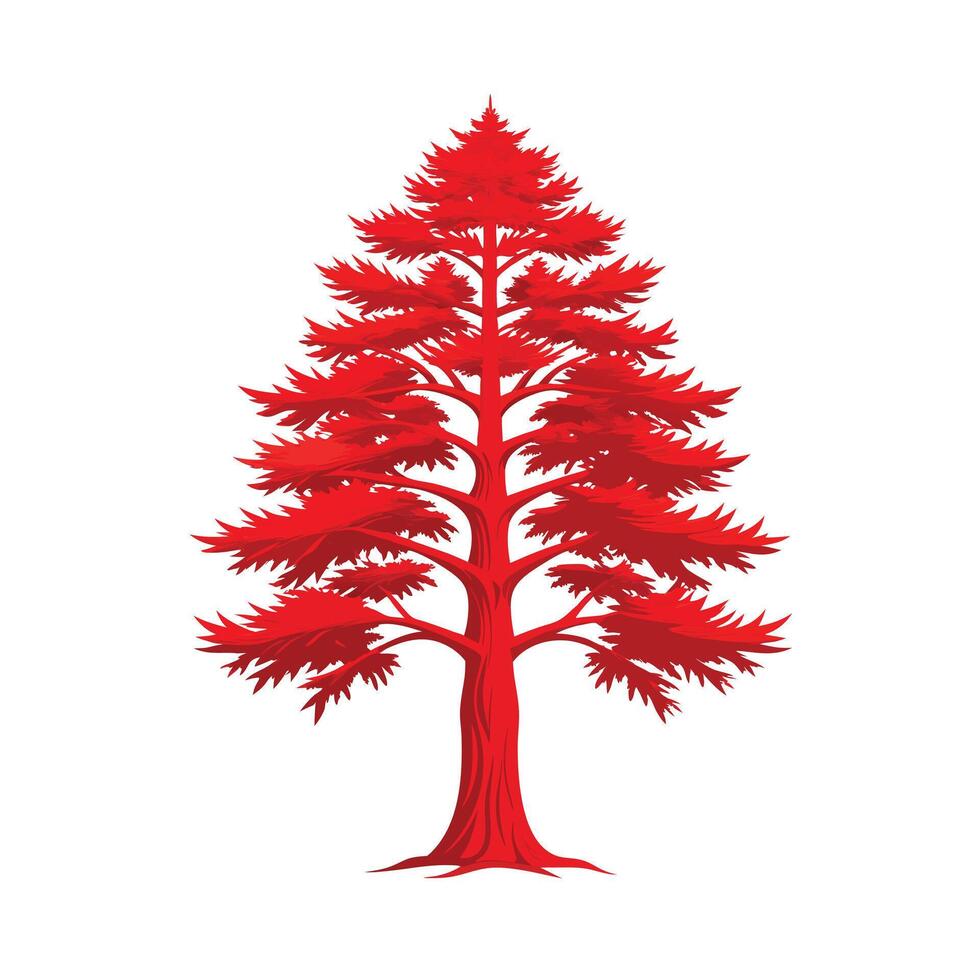 Beautiful Single Big Tree Illustration vector