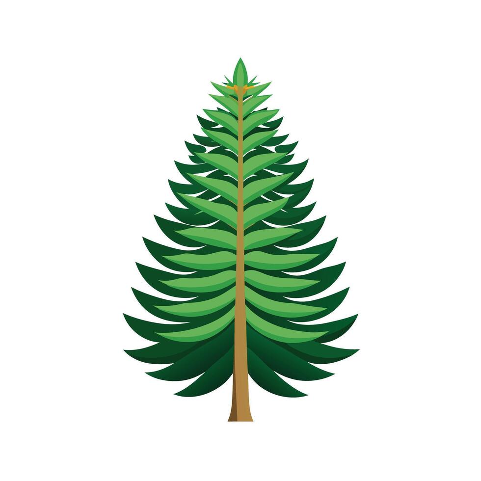 Beautiful Single Big Tree Illustration vector