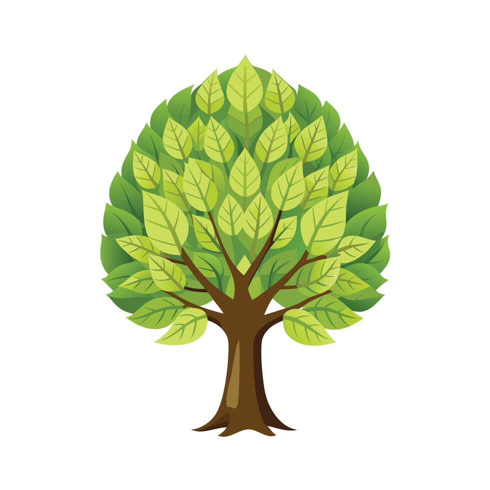 Beautiful Single Big Tree Illustration vector