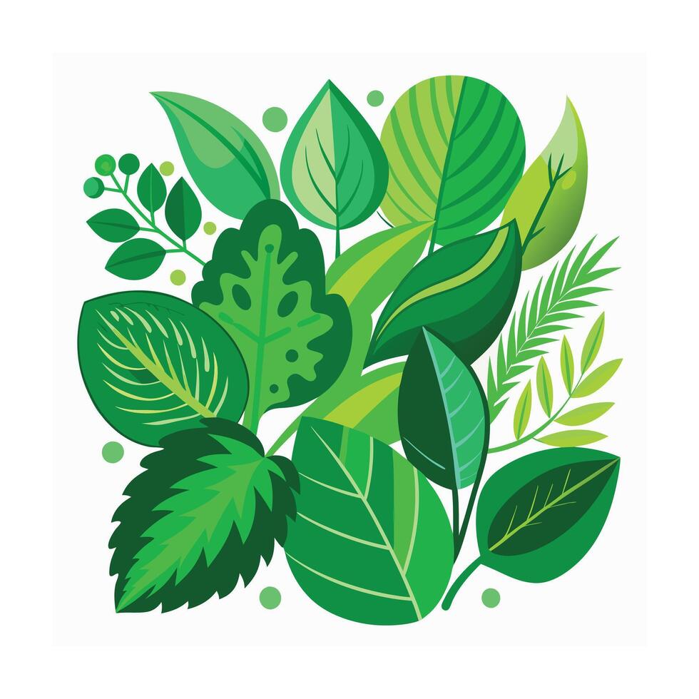 Realistic Beautiful Leaves Illustration vector