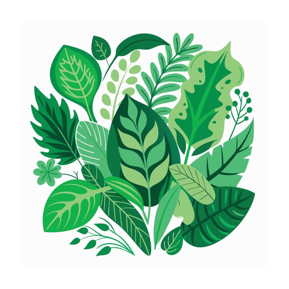 Realistic Beautiful Leaves Illustration vector