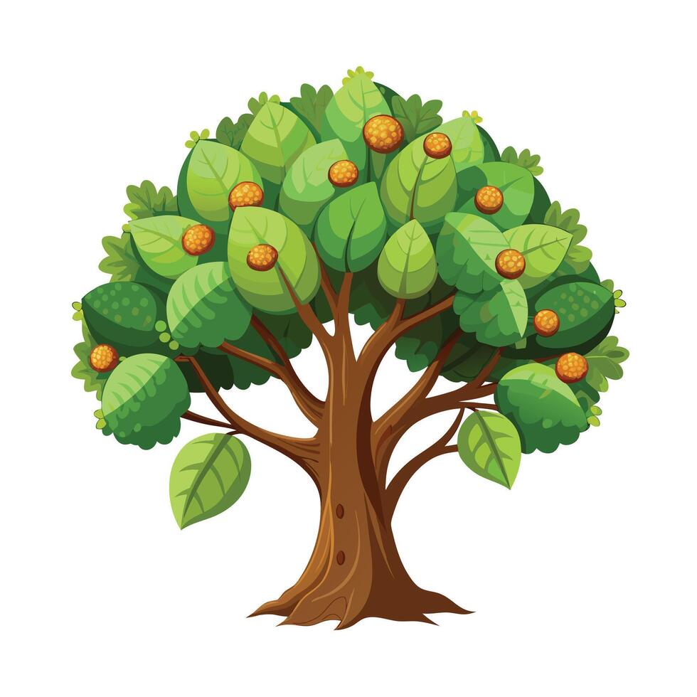 Beautiful Single Big Tree Illustration vector