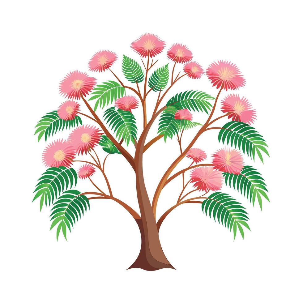 Beautiful Single Big Tree Illustration vector