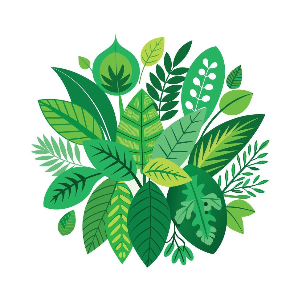 Realistic Beautiful Leaves Illustration vector