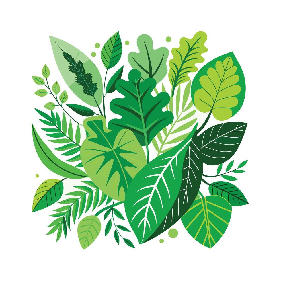 Realistic Beautiful Leaves Illustration vector