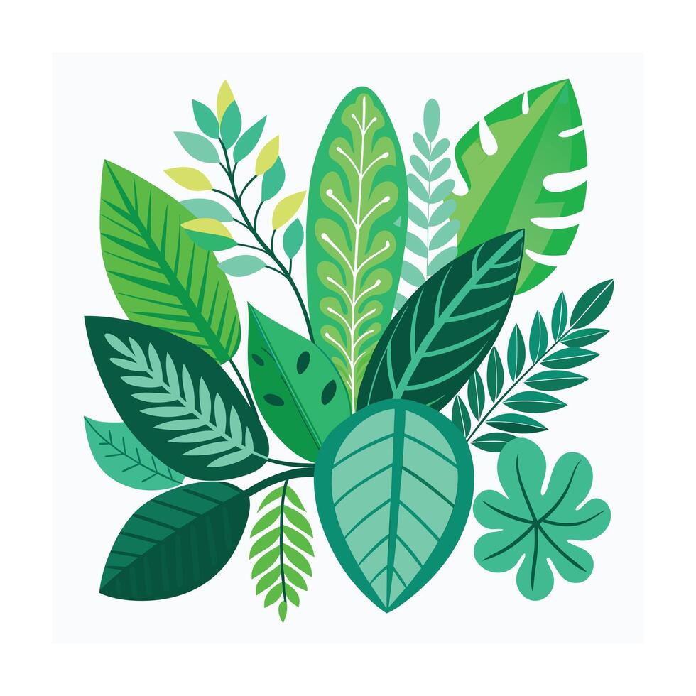 Realistic Beautiful Leaves Illustration vector