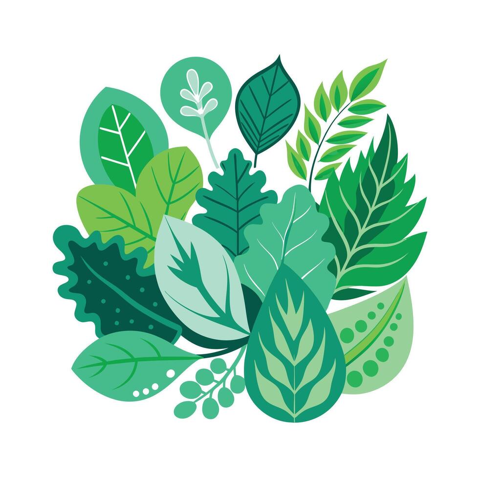 Realistic Beautiful Leaves Illustration vector