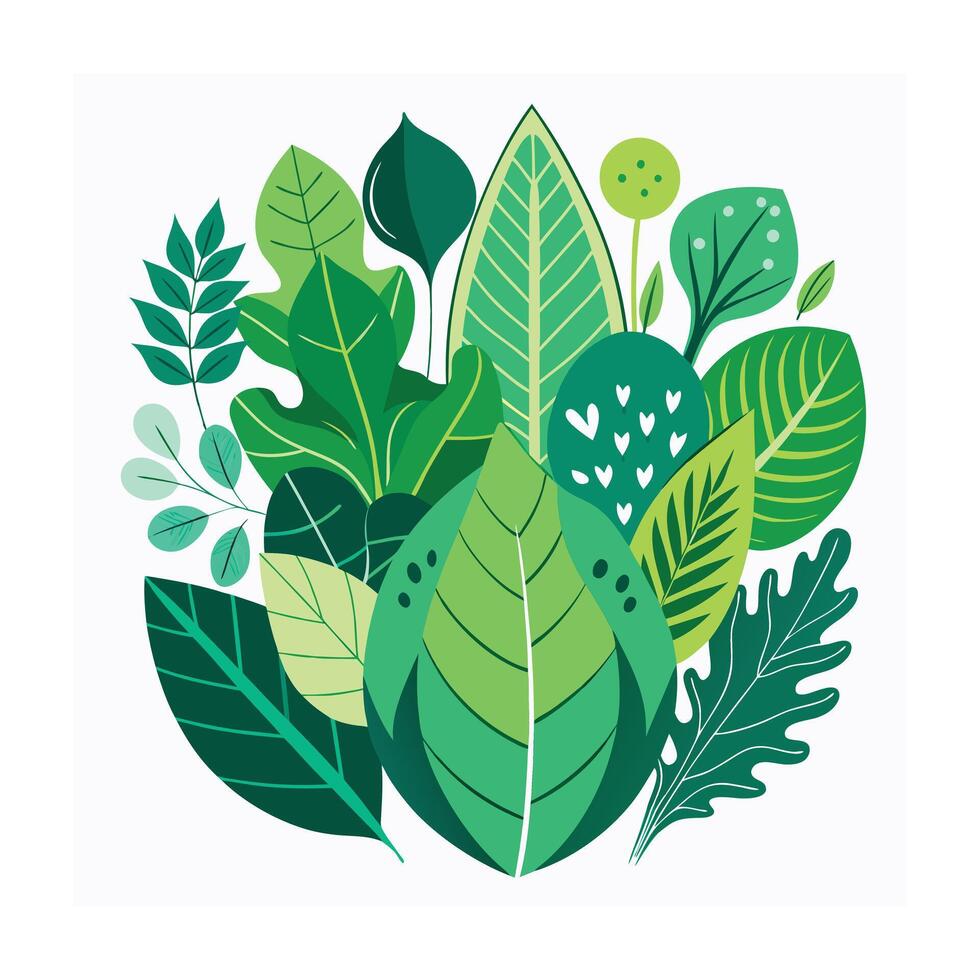 Realistic Beautiful Leaves Illustration vector