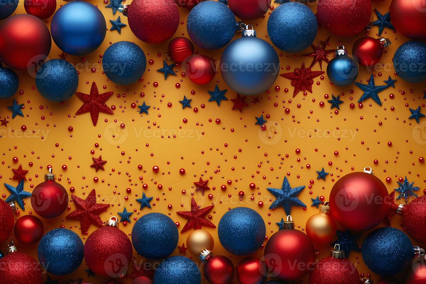 Festive Christmas Ornaments Background for Holiday Greeting Cards and Posters photo