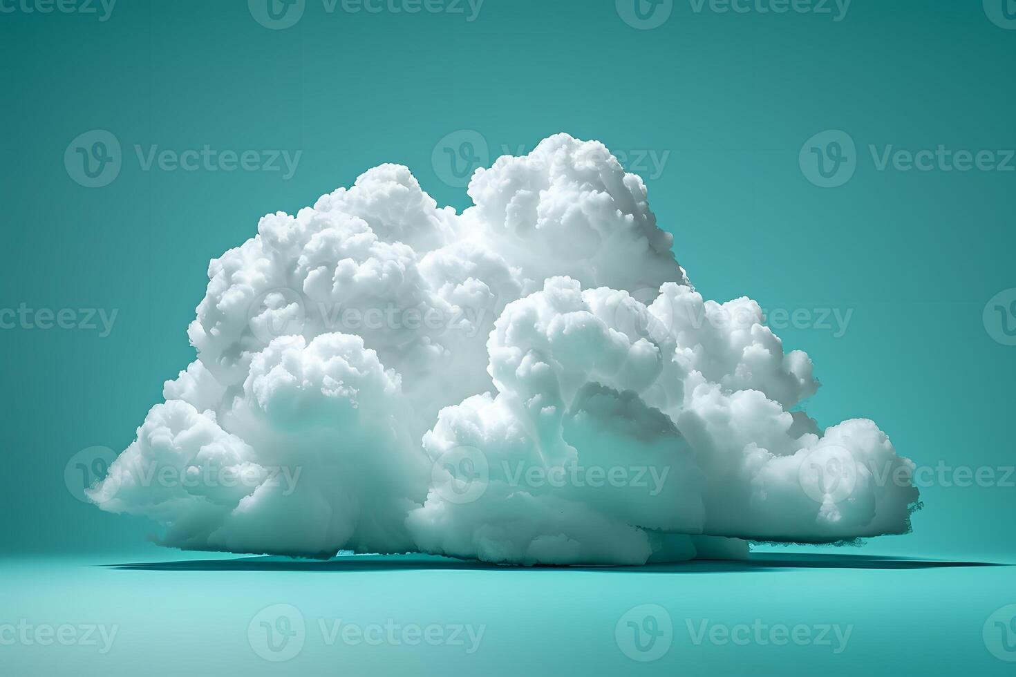 Surreal Cloud Formation Against Teal Background for Creative Design, Digital Art, and Conceptual Projects photo