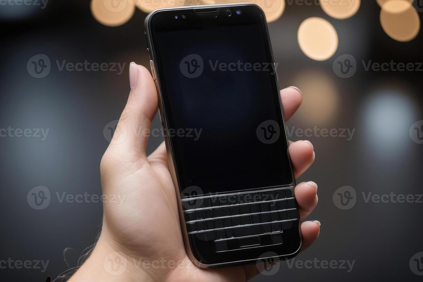 Close-up of a person's hand holding a smartphone photo