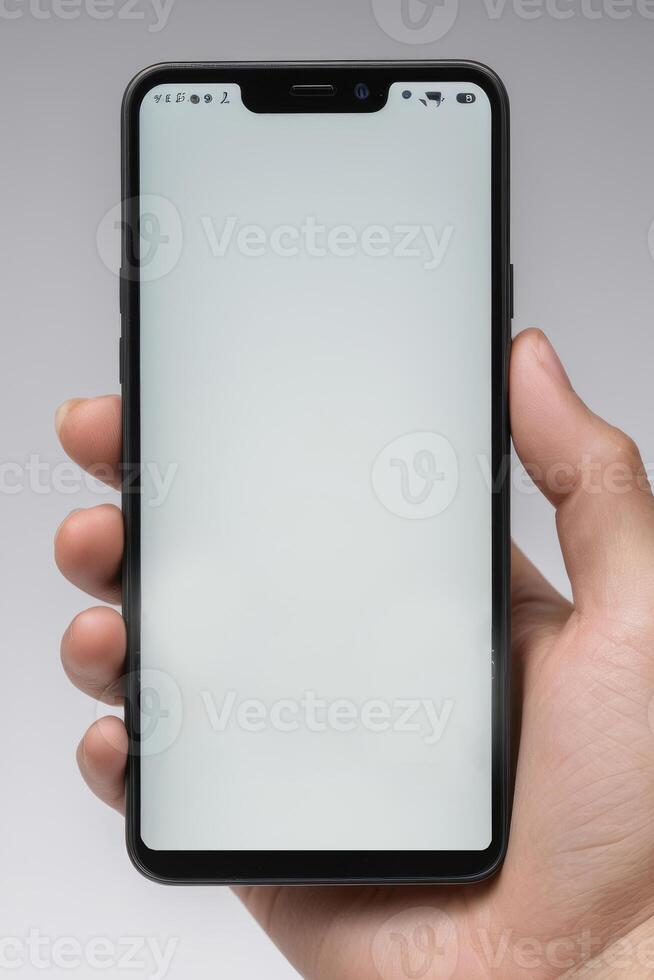 Close-up of a person's hand holding a smartphone photo