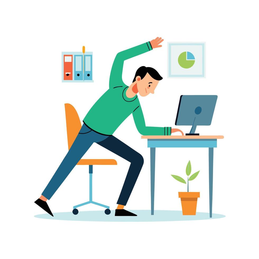 Realistic Office Moments Illustration Concepts vector
