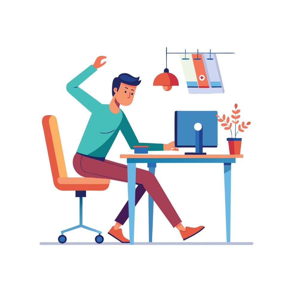 Realistic Office Moments Illustration Concepts vector
