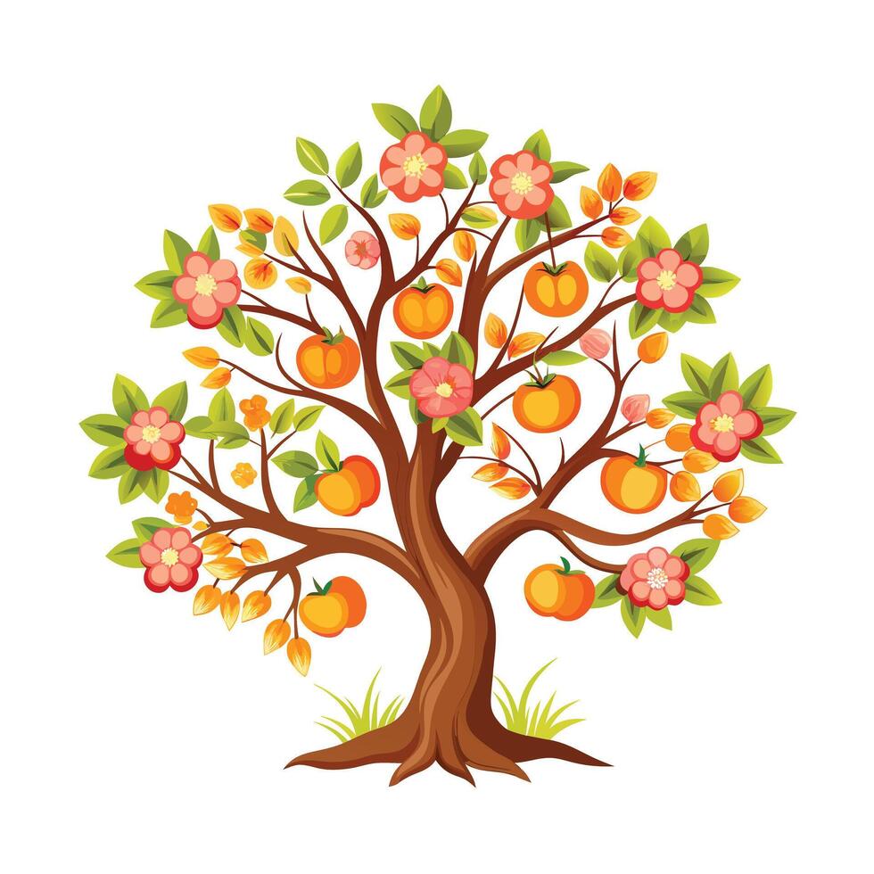 Beautiful Single Big Tree Illustration vector