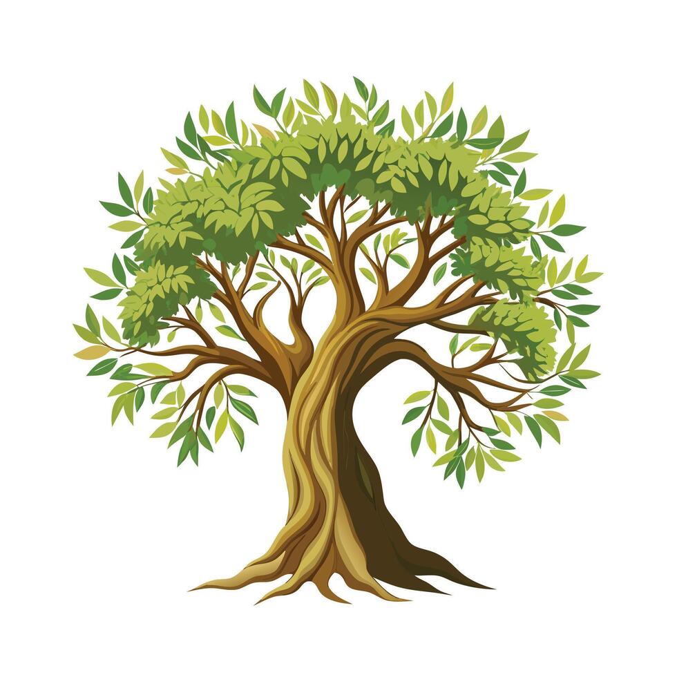 Beautiful Single Big Tree Illustration vector