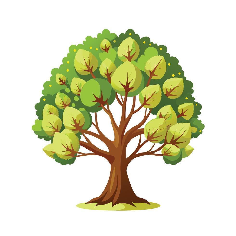 Beautiful Single Big Tree Illustration vector