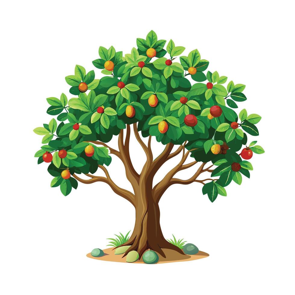 Beautiful Single Big Tree Illustration vector