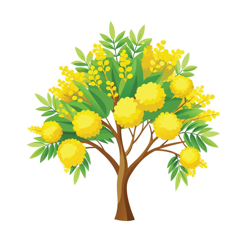 Beautiful Single Big Tree Illustration vector