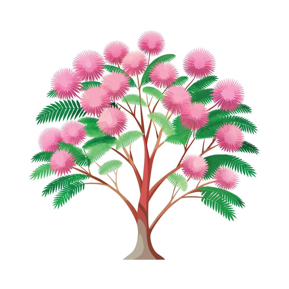 Beautiful Single Big Tree Illustration vector