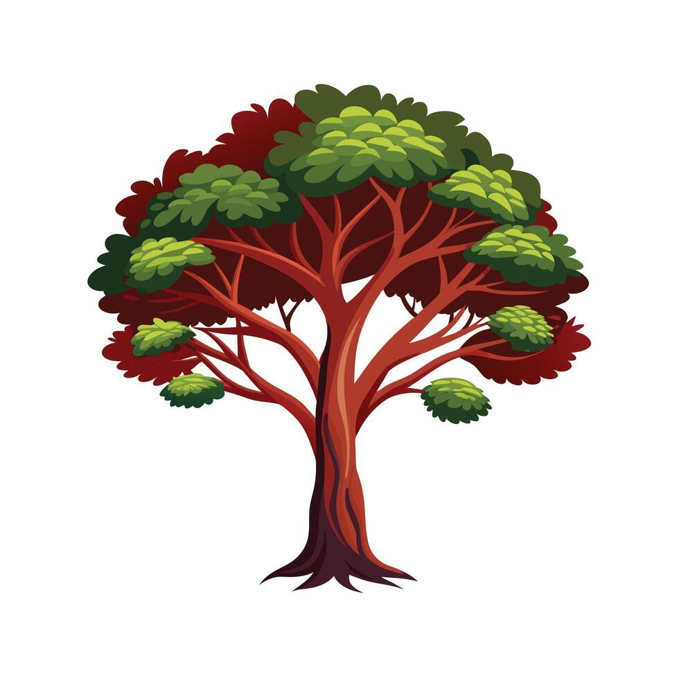 Beautiful Single Big Tree Illustration vector
