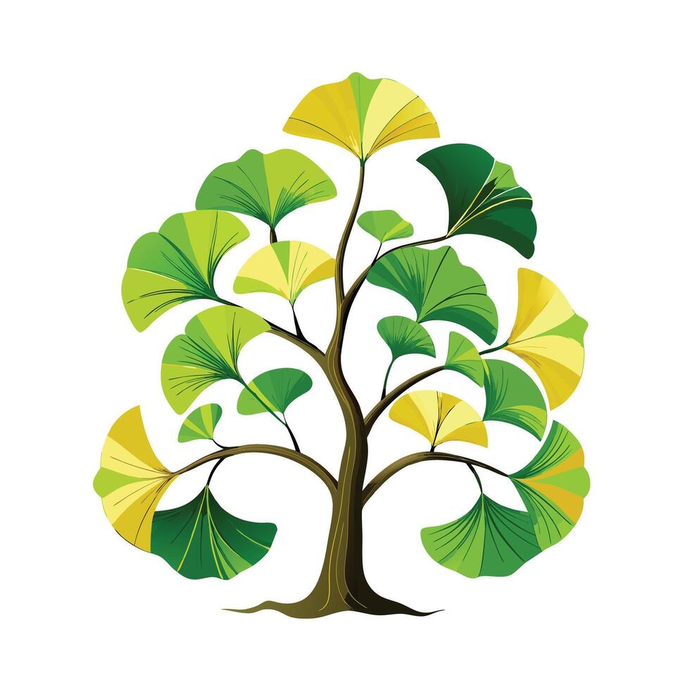 Beautiful Single Big Tree Illustration vector