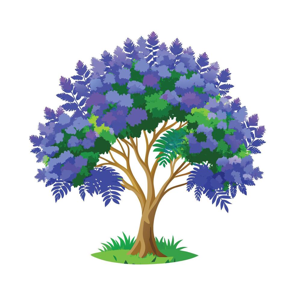Beautiful Single Big Tree Illustration vector