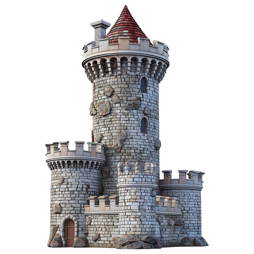 Castle tower isolated on transparent background png