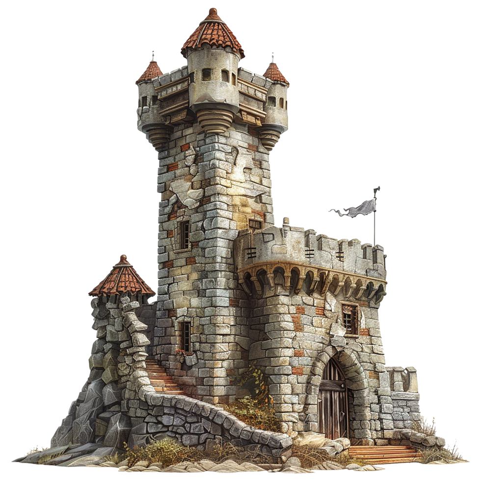 Castle tower isolated on transparent background png