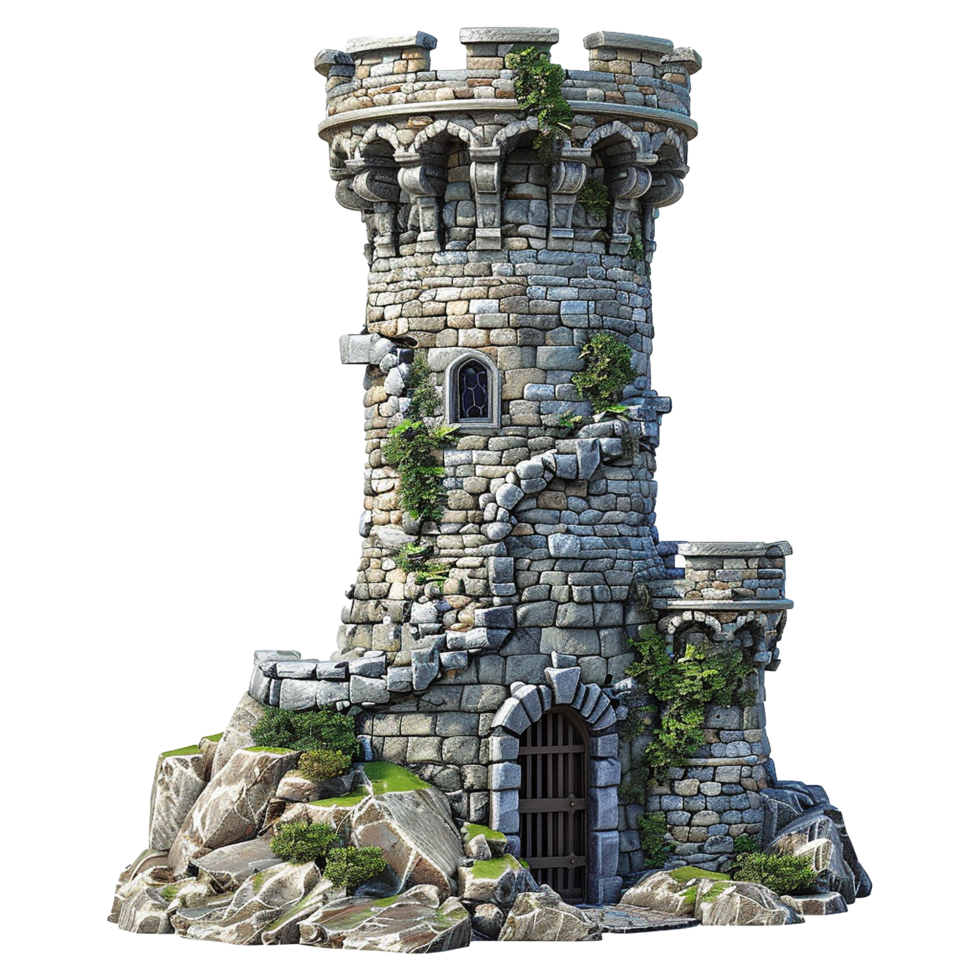 Castle tower isolated on transparent background png