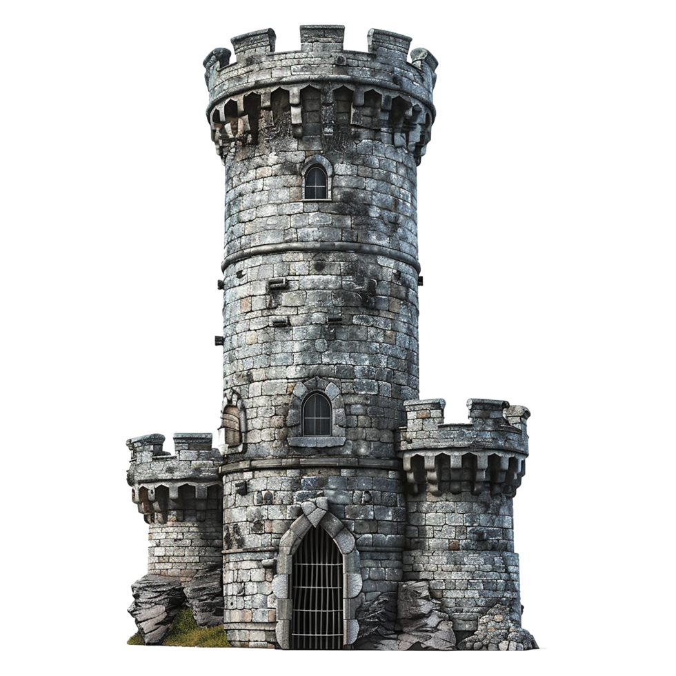 Castle tower isolated on transparent background png