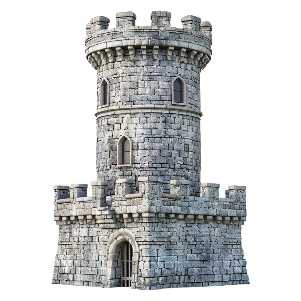 Castle tower isolated on transparent background png