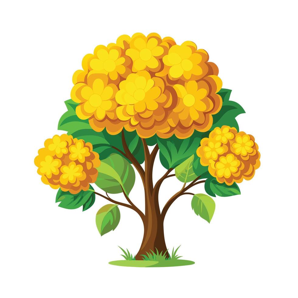 Beautiful Single Big Tree Illustration vector