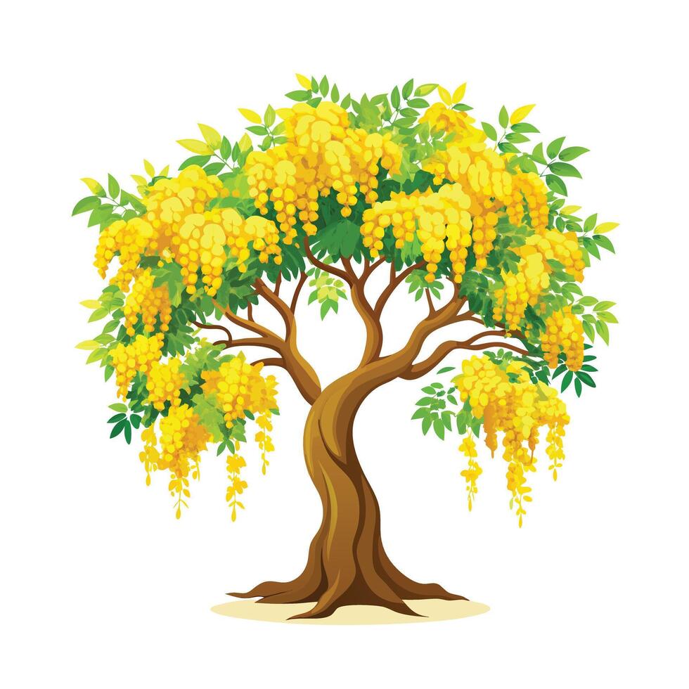 Beautiful Single Big Tree Illustration vector