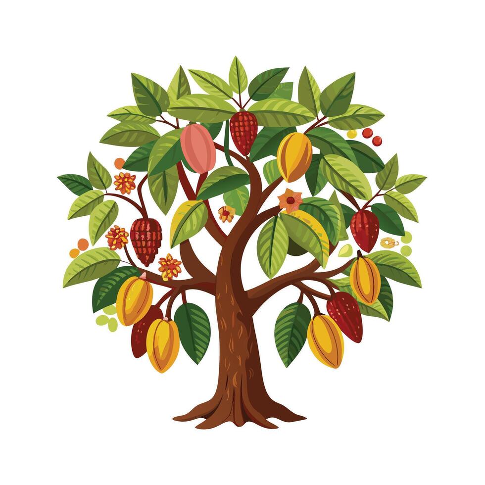 Beautiful Single Big Tree Illustration vector