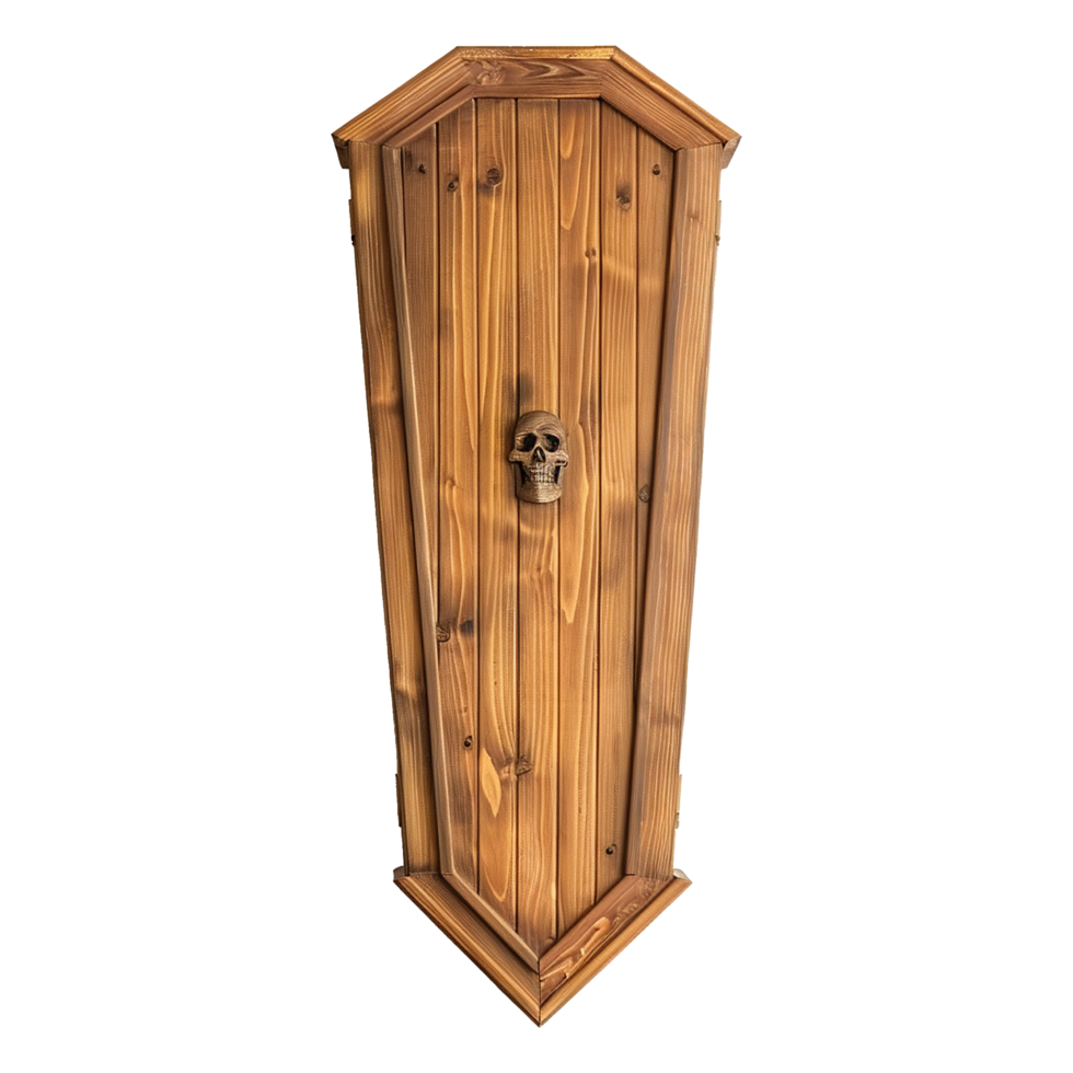 Wooden Coffin isolated on transparent background png