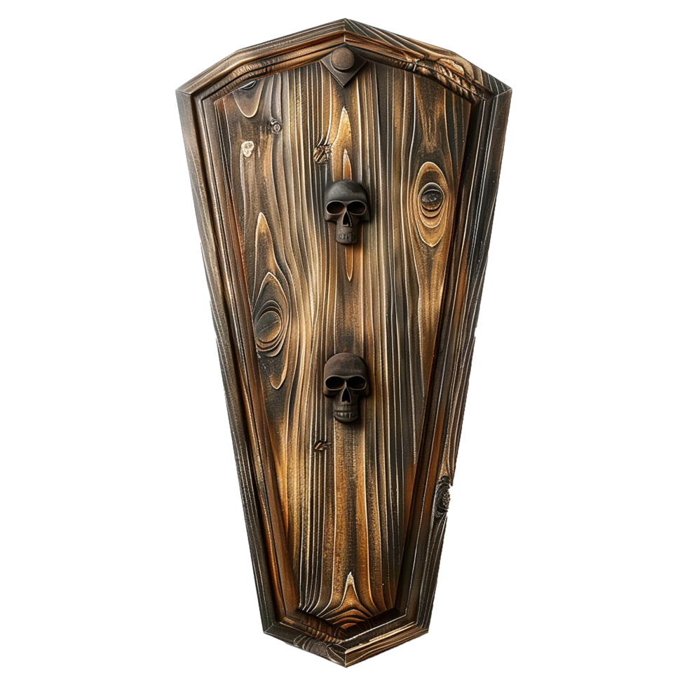 Wooden Coffin isolated on transparent background png