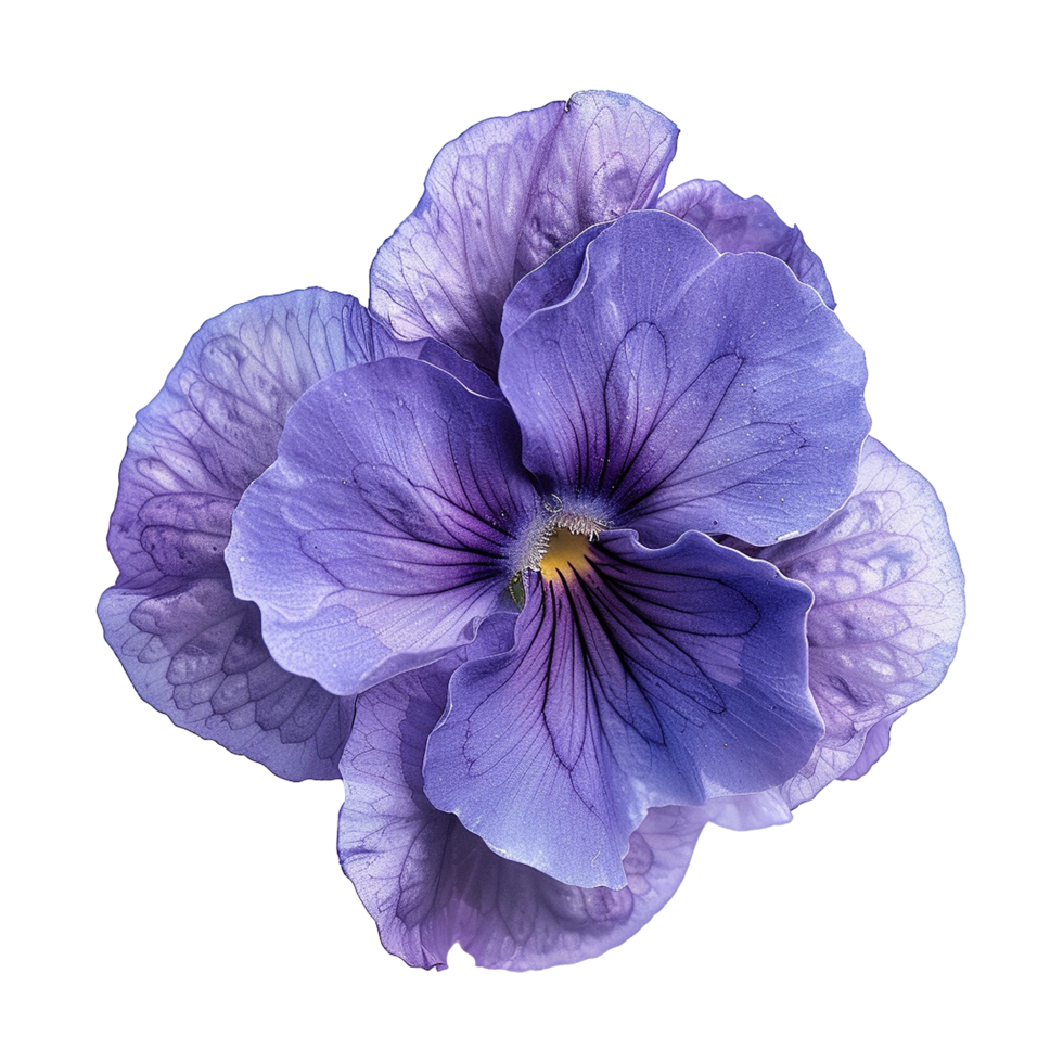 African violate flower isolated on transparent background png