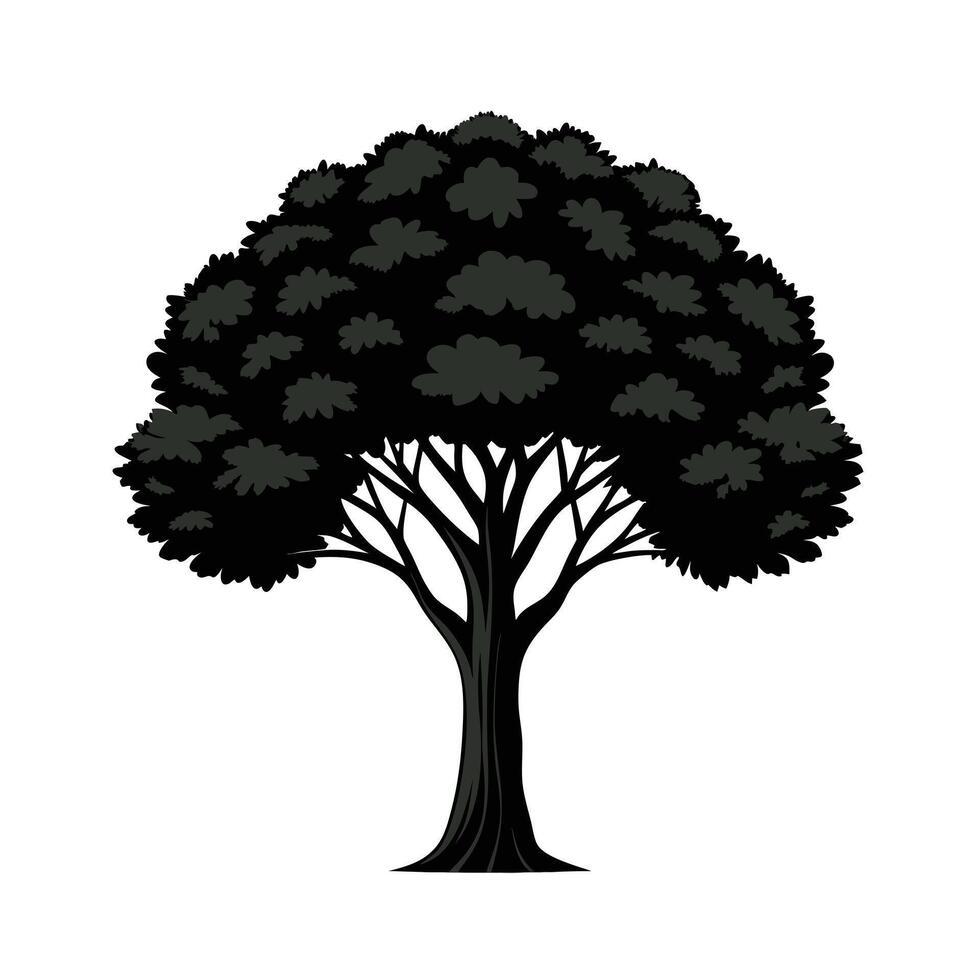 Beautiful Single Big Tree Illustration vector