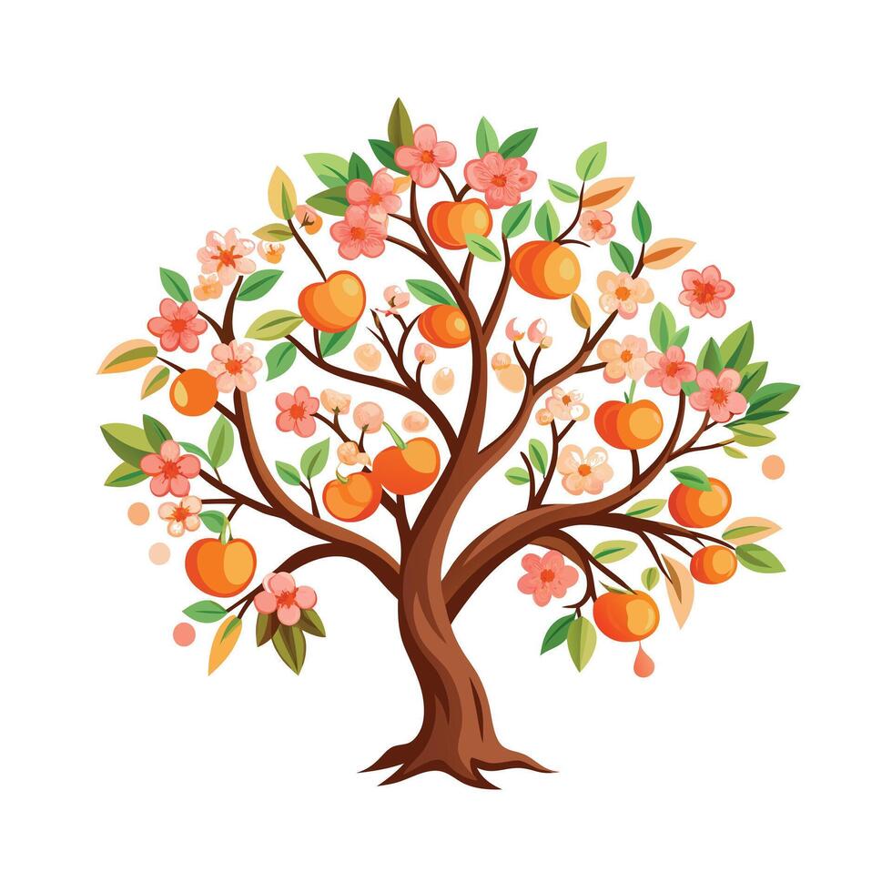 Beautiful Single Big Tree Illustration vector