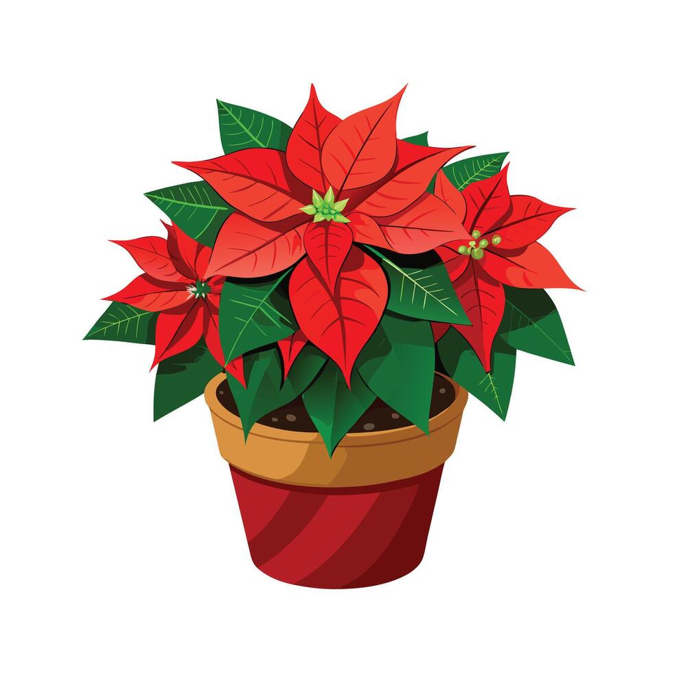 Beautiful Flowerpot Houseplant Illustration vector