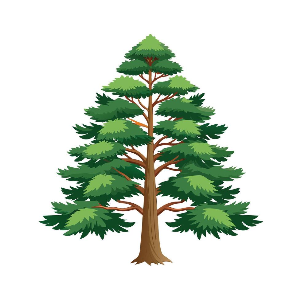 Beautiful Single Big Tree Illustration vector
