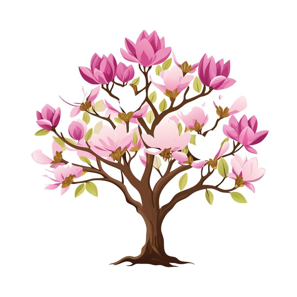 Beautiful Single Big Tree Illustration vector
