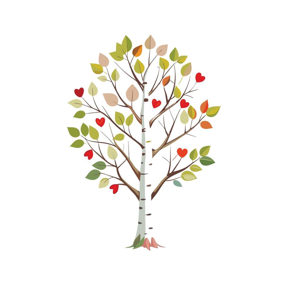 Beautiful Single Big Tree Illustration vector