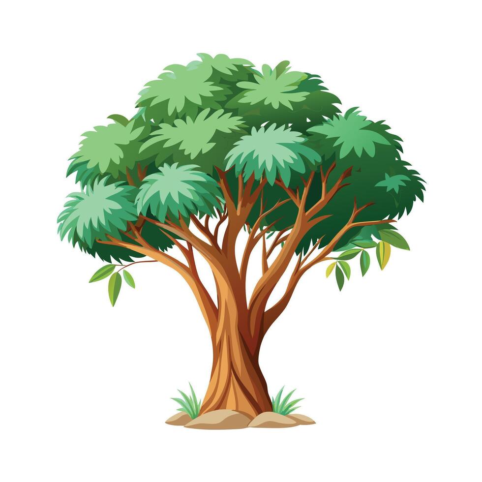 Beautiful Single Big Tree Illustration vector